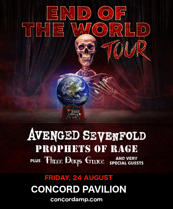 **CANCELLED** End of the World Tour: Avenged Sevenfold, Prophets of Rage & Three Days Grace at Concord Pavilion