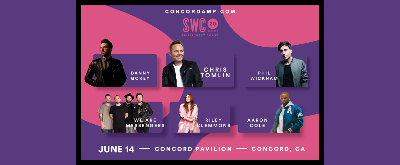 Spirit West Coast 2020: Chris Tomlin. Phil Wickham & Danny Gokey at Concord Pavilion tickets Spirit West Coast 2020: Chris Tomlin. Phil Wickham & Danny Gokey at Concord Pavilion